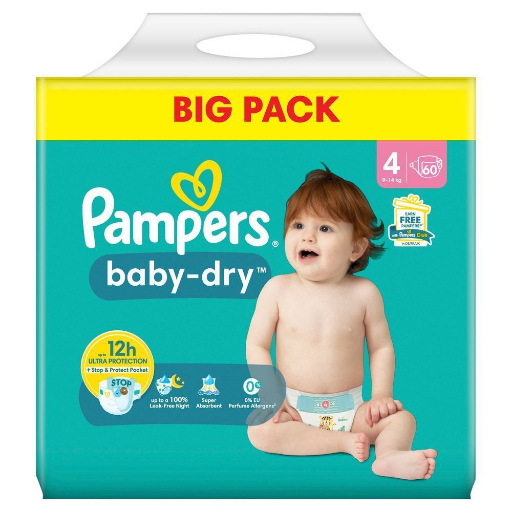 Bild: Pampers Baby-Dry Größe 4, BIP PACK 