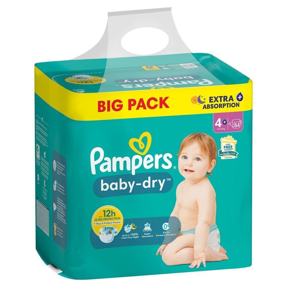 Bild: Pampers Baby-Dry Größe 4+,BIG PACK 