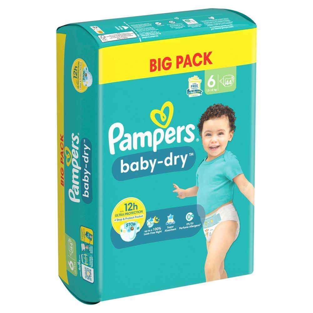 Bild: Pampers Baby-Dry Größe 6, BIG PACK 