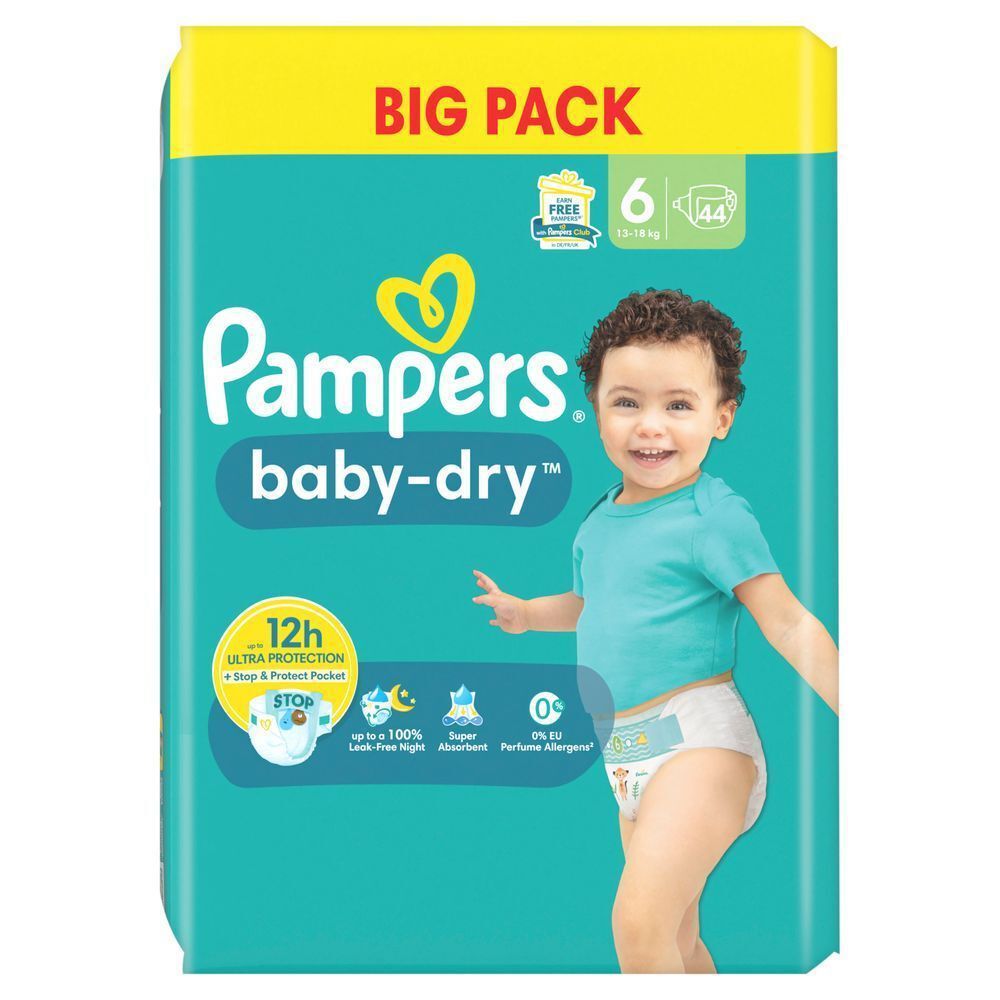 Bild: Pampers Baby-Dry Größe 6, BIG PACK 