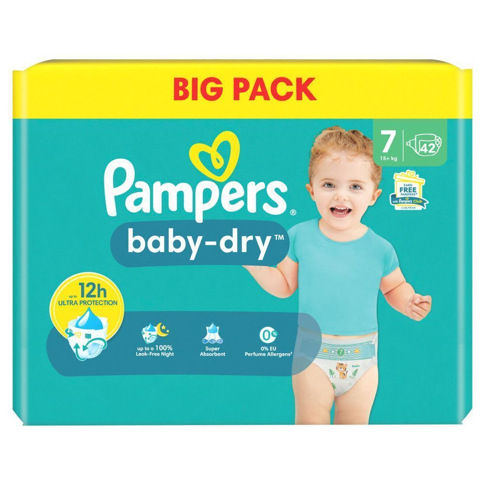 Bild: Pampers Baby-Dry Größe 7, BIG PACK 