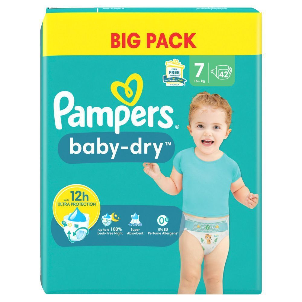 Bild: Pampers Baby-Dry Größe 7, BIG PACK 