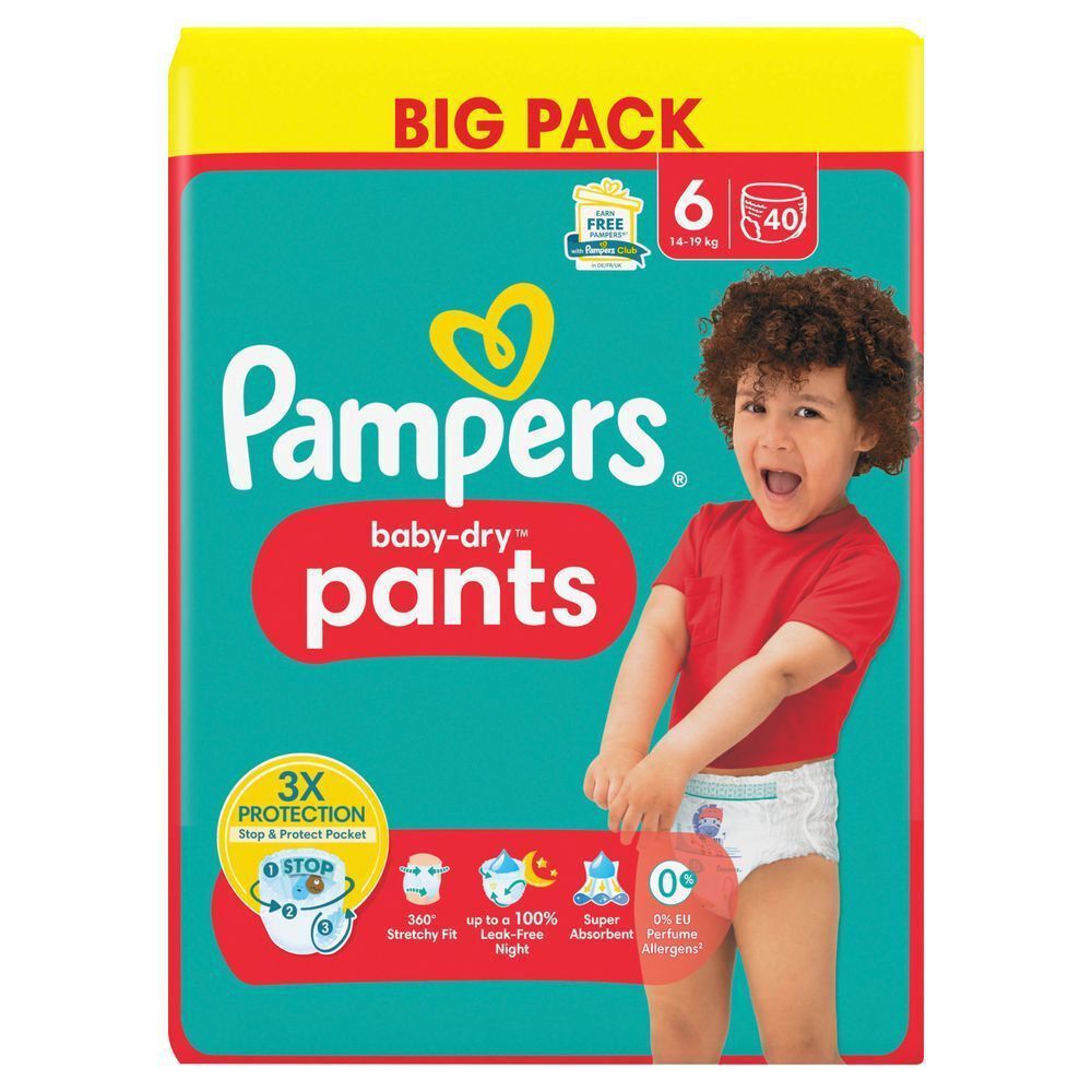 Bild: Pampers Baby-Dry Pants Größe 6, BIG PACK 