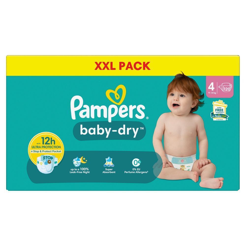 Bild: Pampers Baby-Dry Größe 4, XXL PACK 