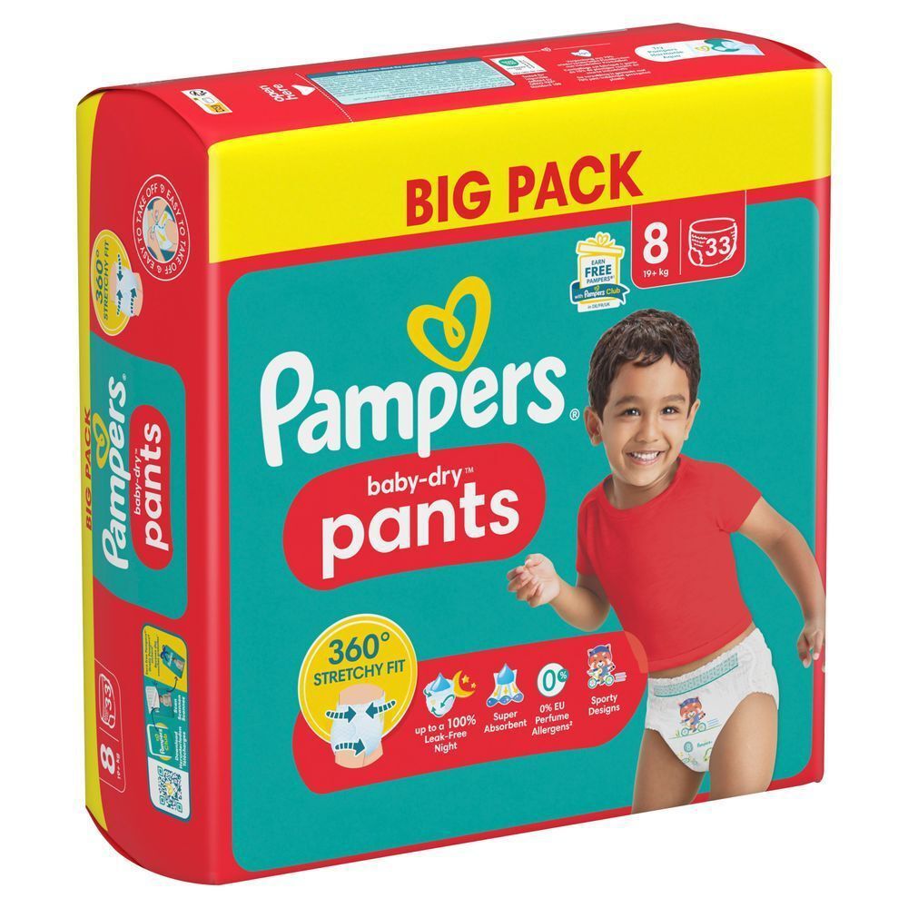 Bild: Pampers Baby-Dry Pants Größe 8, BIG PACK 