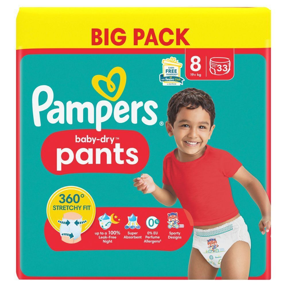 Bild: Pampers Baby-Dry Pants Größe 8, BIG PACK 