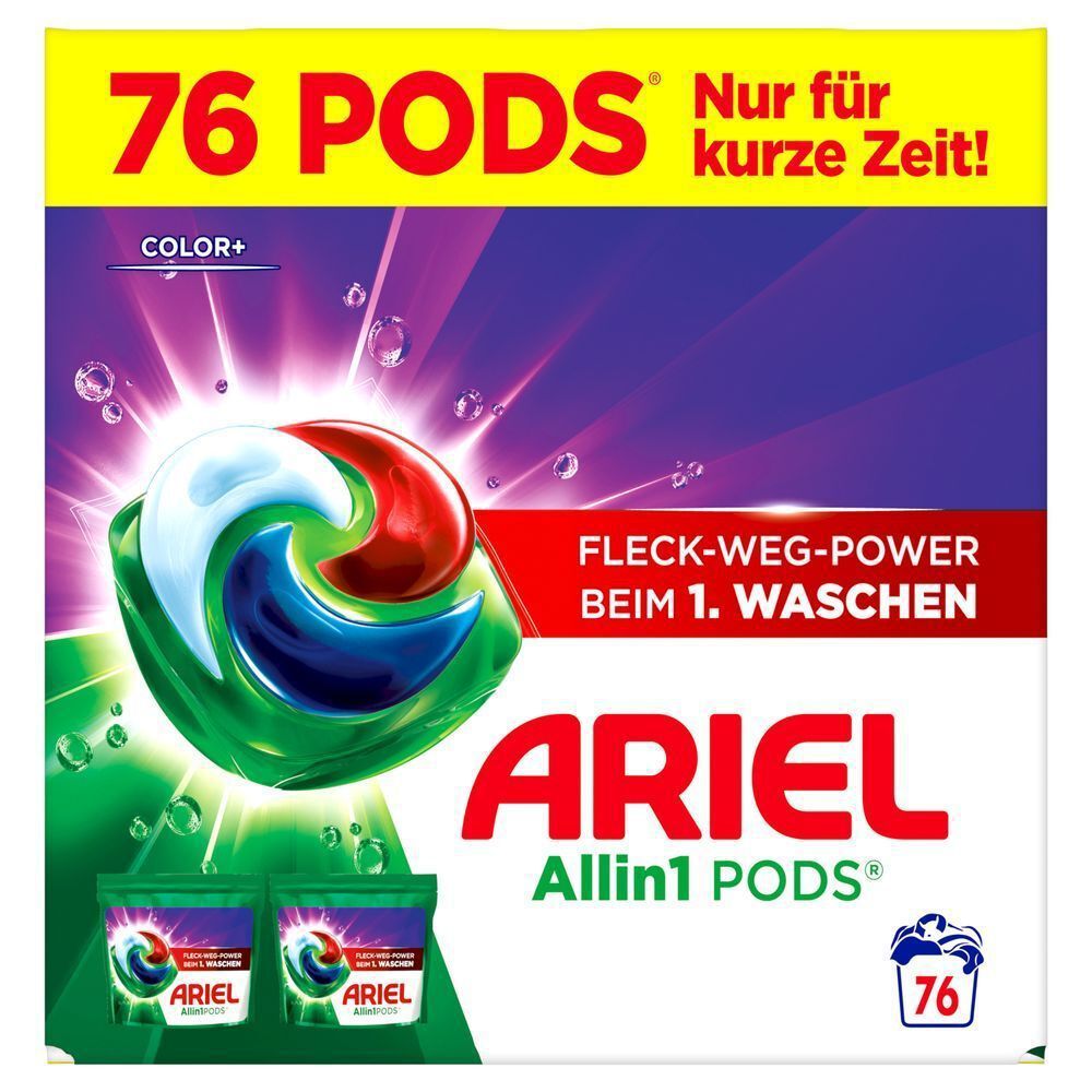 Bild: ARIEL All-in-1 PODS Color+ Flüssigwaschmittel-Kapseln 