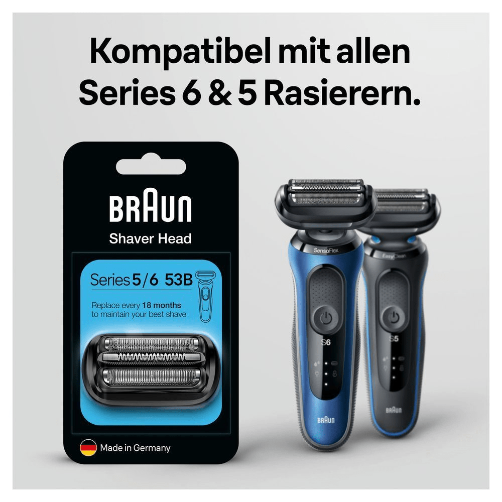 Bild: Braun Series 5 53B Elektrorasierer Ersatzscherteil – Schwarz 