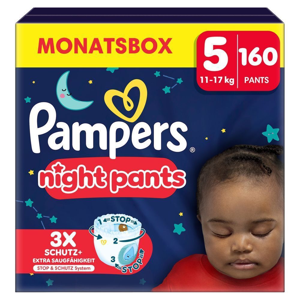 Bild: Pampers Night Pants Größe 5, 12kg-17kg, Monatsbox 