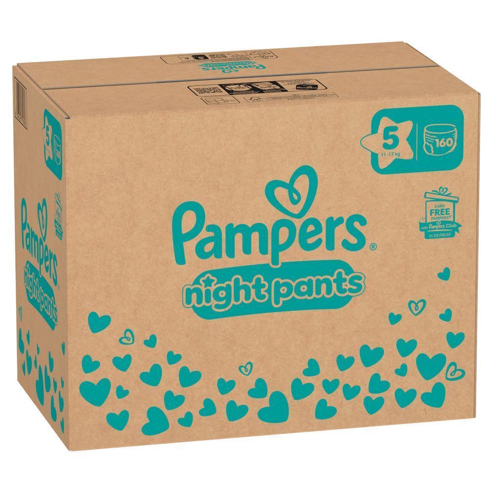 Bild: Pampers Night Pants Größe 5, 12kg-17kg, Monatsbox 