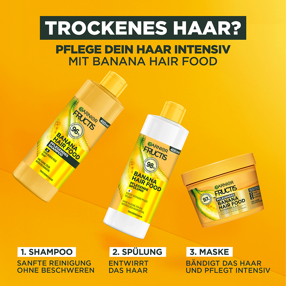 Bild: GARNIER FRUCTIS Pflegendes Banana Hair Food 3in1 Maske 