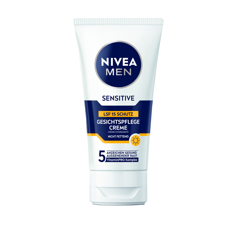 Bild: NIVEA MEN Sensitive Gesichtspflegecreme mit LSF15 