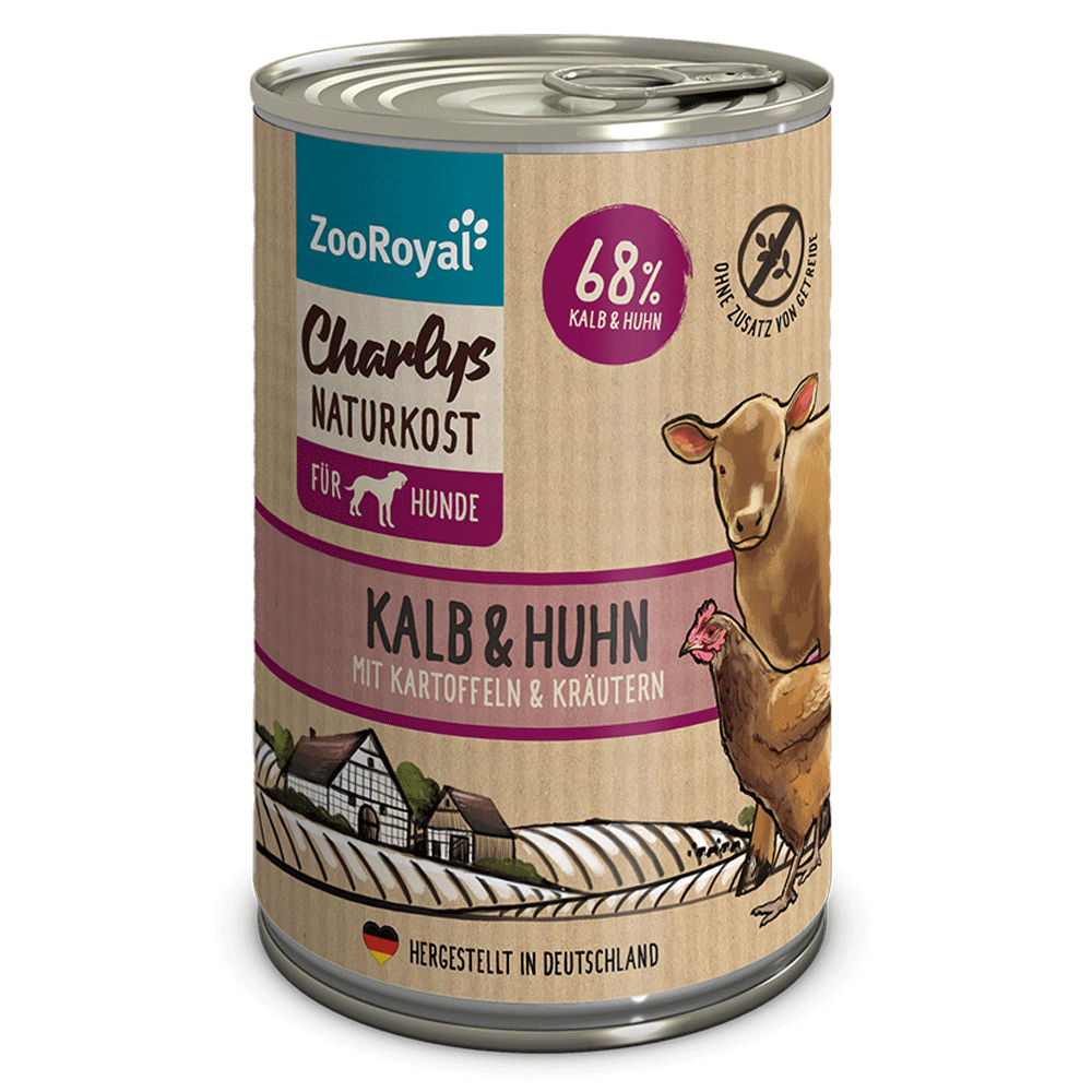 Bild: ZooRoyal Charlys Naturkost Kalb & Huhn Hundefutter 