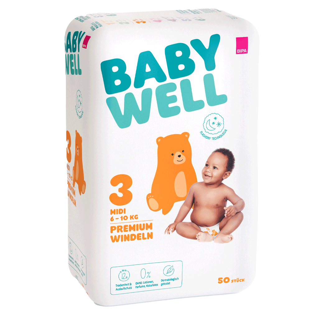 Bild: BABYWELL Premium Windeln Größe 3, 6-10 kg 