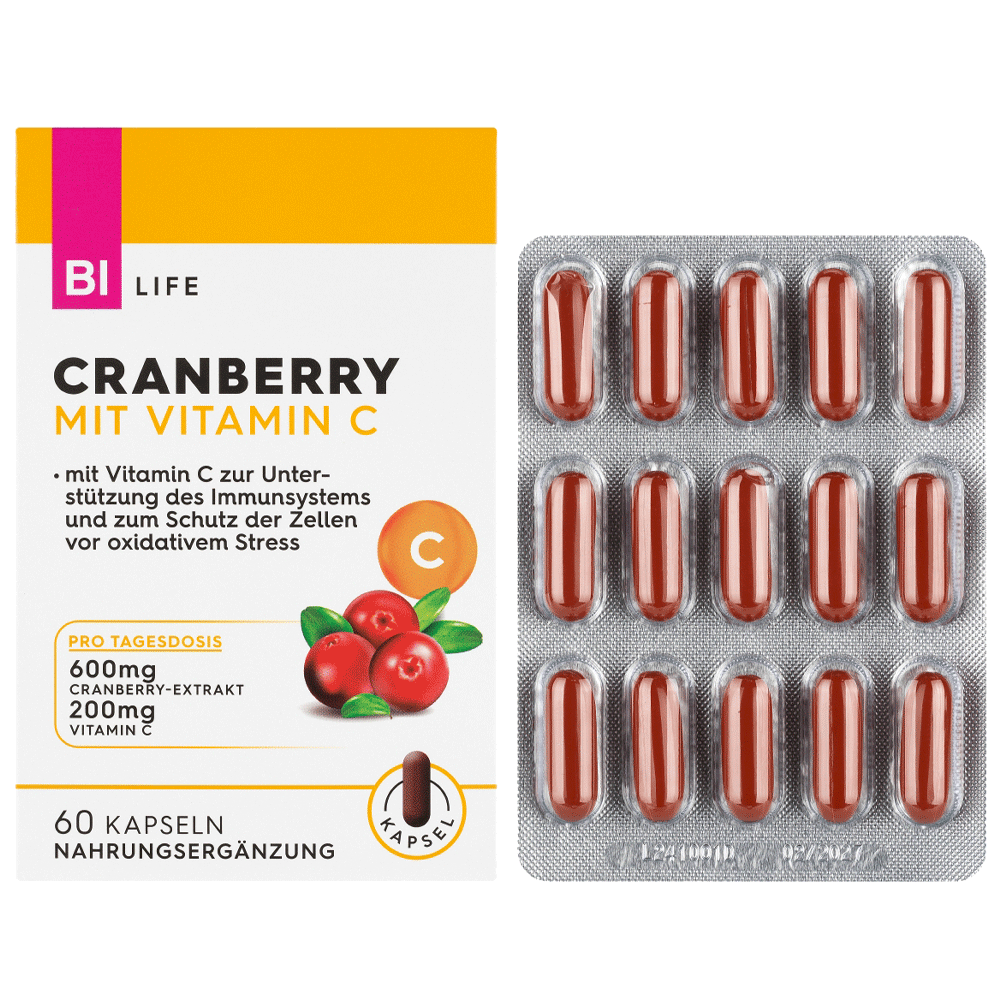 Bild: BI LIFE Cranberry mit Vitamin C 