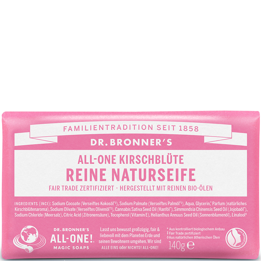 Bild: Dr. Bronner's Seifenstück Kirschblüte 