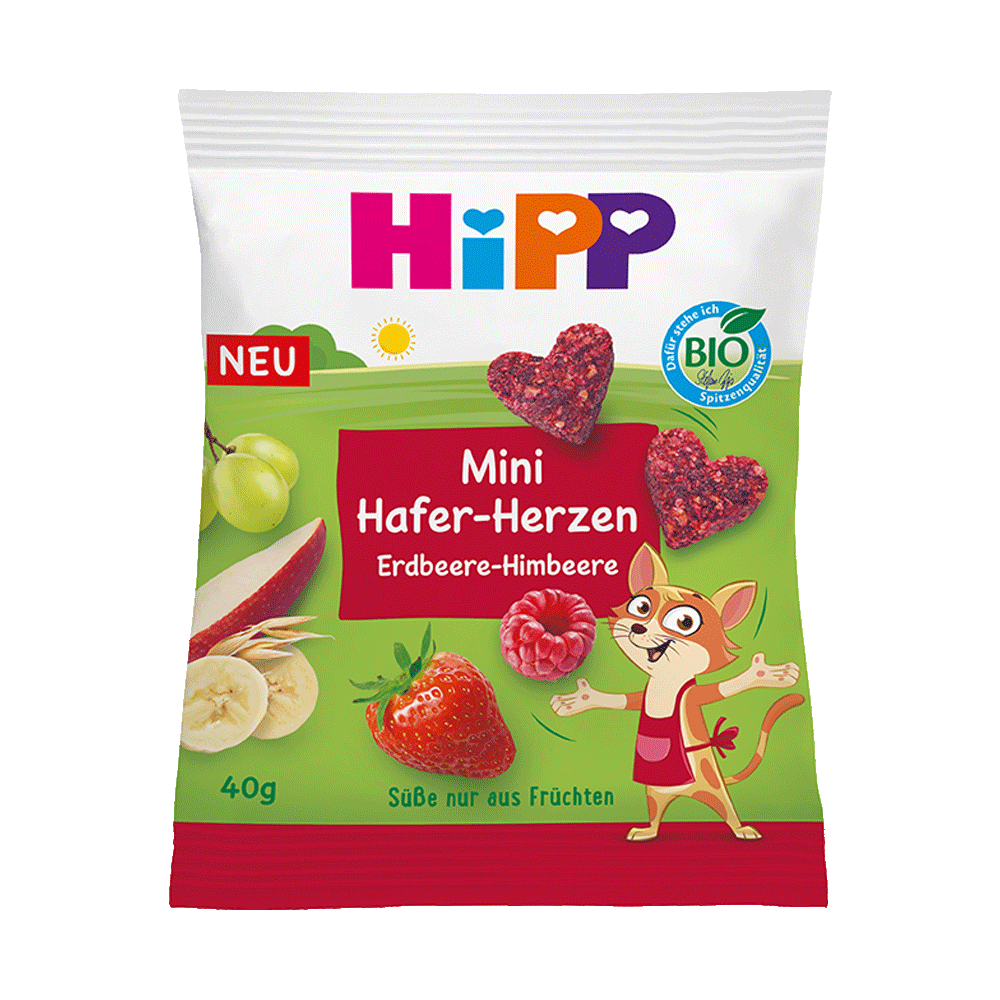 Bild: HiPP Mini Hafer-Herzen Erdbeere-Himbeere 