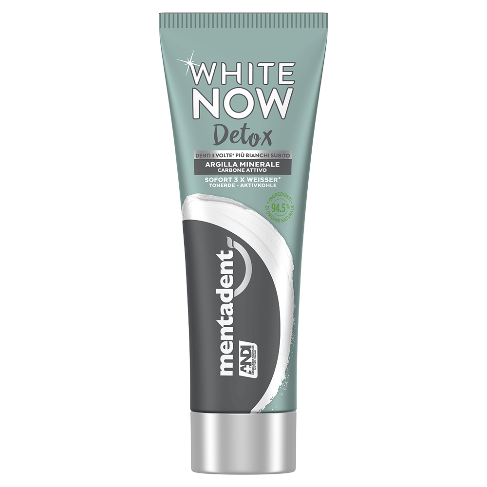 Bild: mentadent Zahncreme White Now Detox 