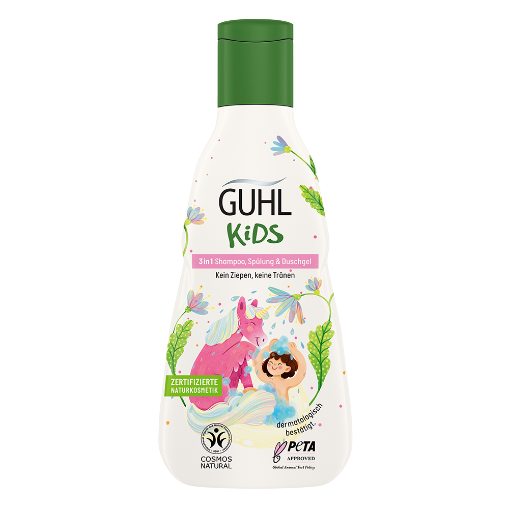 Bild: GUHL Kids 3in1 Shampoo, Spülung und Duschgel 