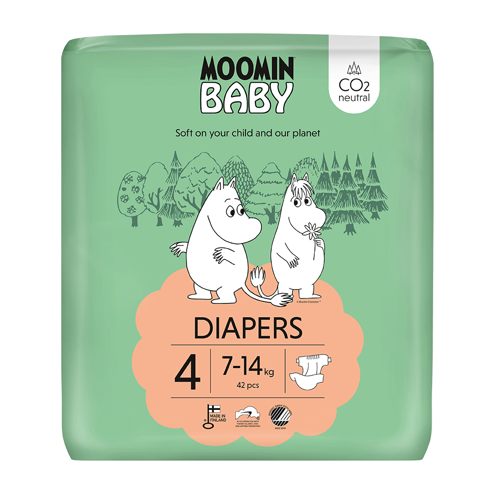 Bild: Moomin Baby Windeln Größe 4, 7kg - 14kg 