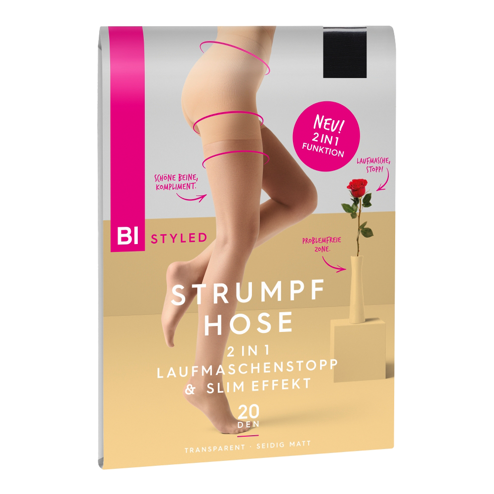 Bild: BI STYLED Strumpfhose 2in1 Laufmaschenstopp und Slim Effekt 20 DEN 