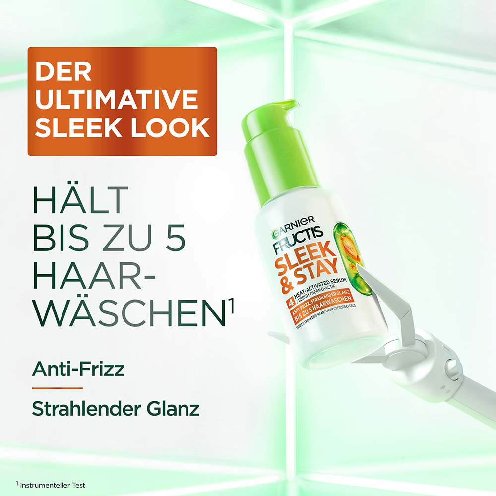 Bild: GARNIER FRUCTIS Sleek & Stay Heat-Activated Serum 