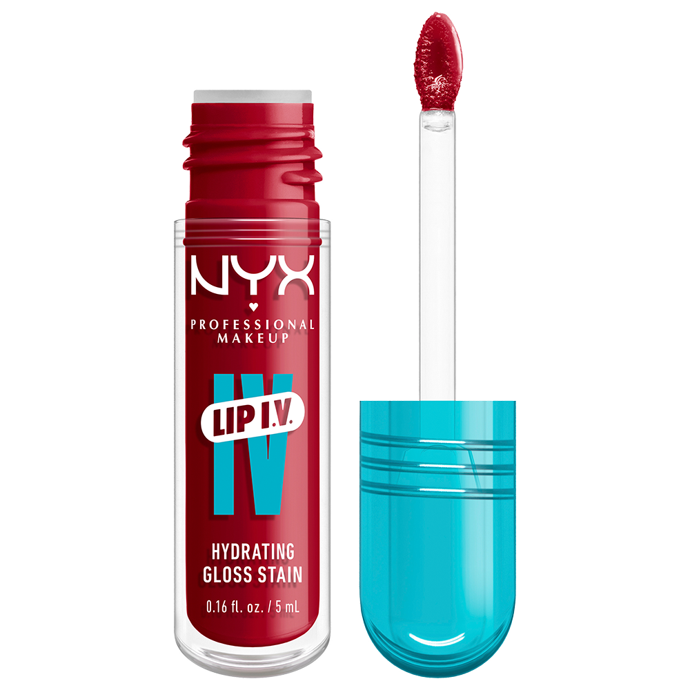 Bild: NYX Professional Make-up Lip IV Gloss Serum feuchtigkeitsspendender Lipgloss Red-y. Set. Wet!