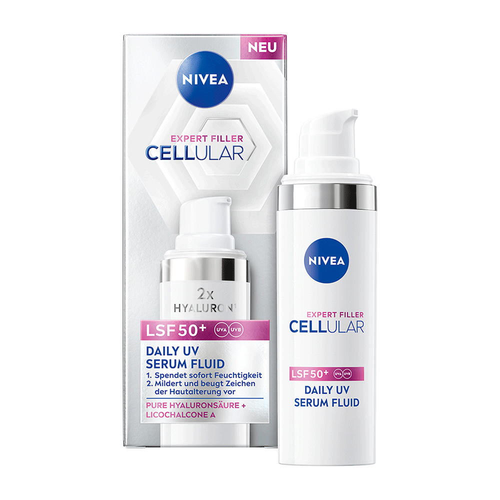 Bild: NIVEA Expert Filler Cellular Daily UV Serum Fluid LSF 50+ 