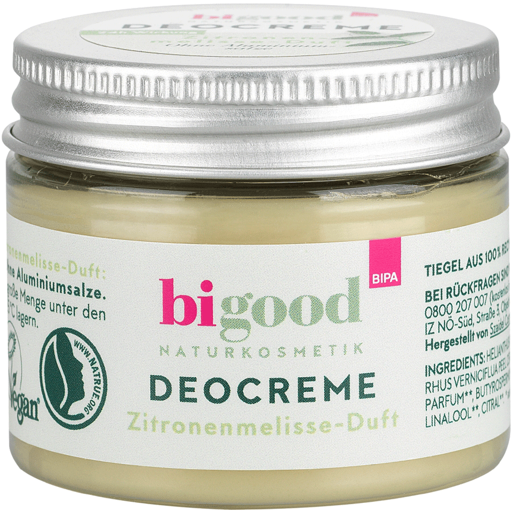 Bild: bi good Deocreme Zitronenmelisse & Avocadoöl 