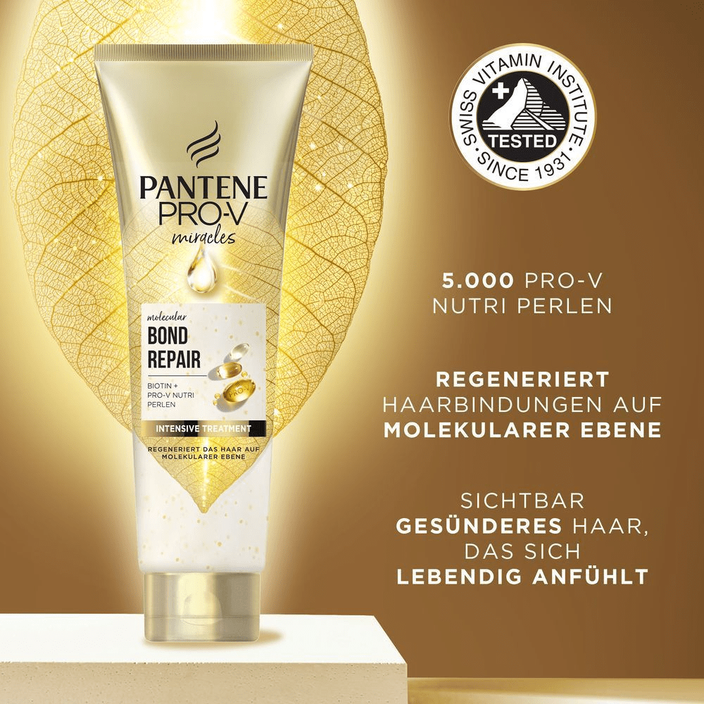 Bild: PANTENE PRO-V Molecular Bond Repair Tiefenwirksame Haarpflege mit Biotin 