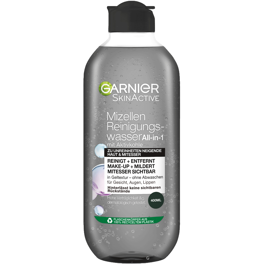 Bild: GARNIER SKIN ACTIVE Mizellen Reinigungswasser Aktivkohle 