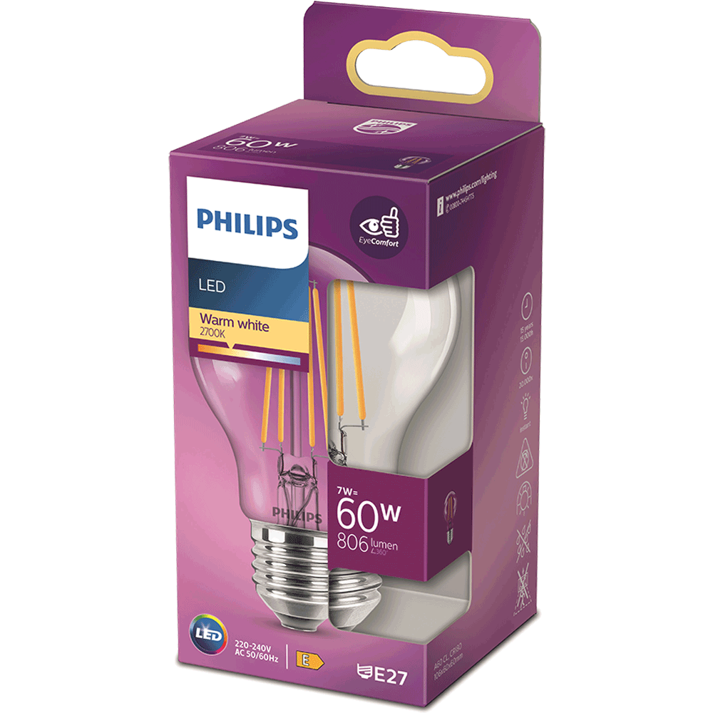 Bild: PHILIPS LED Classic 60W Klar 