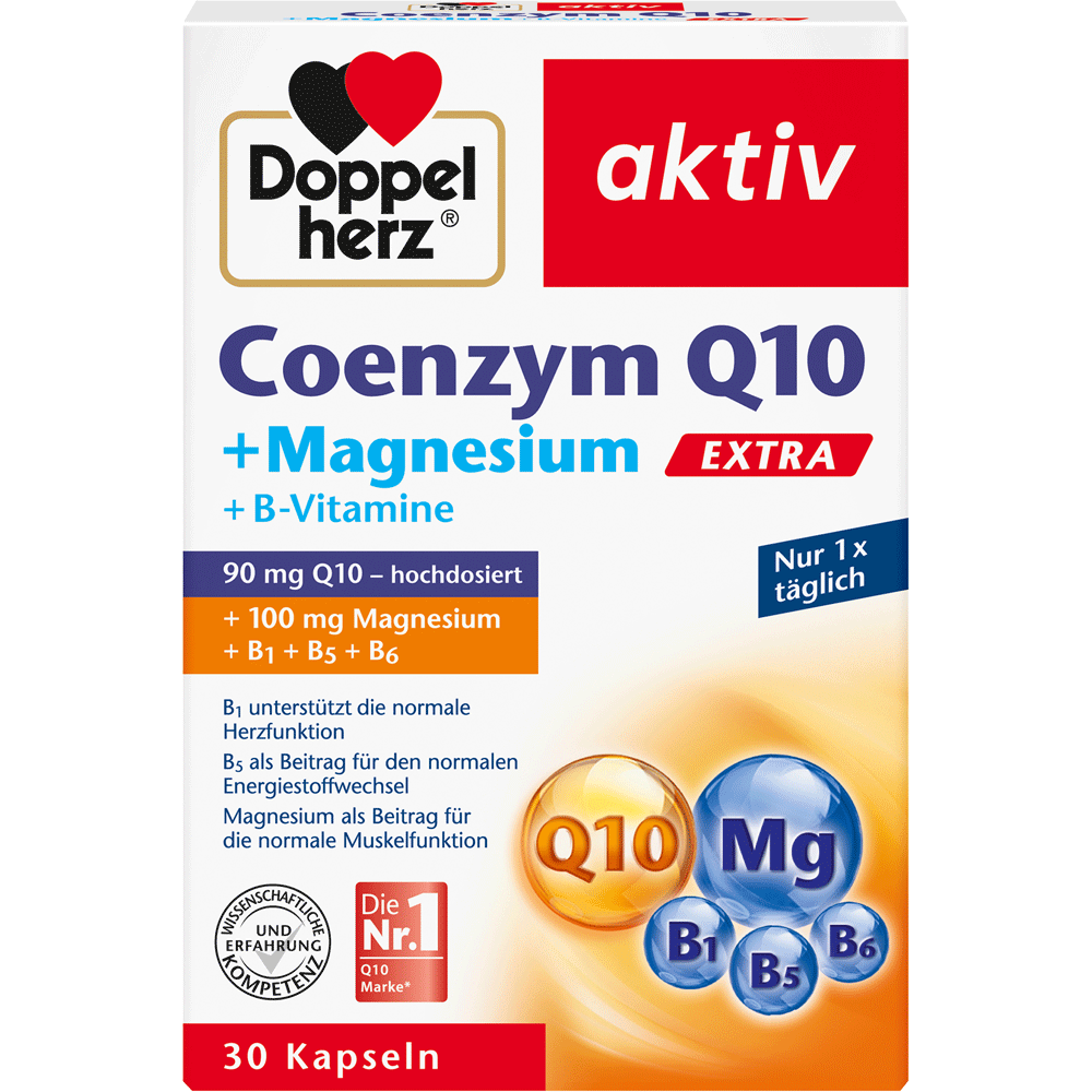 Bild: DOPPELHERZ Coenzym Q10 + Magnesium + B-Vitamine Extra 