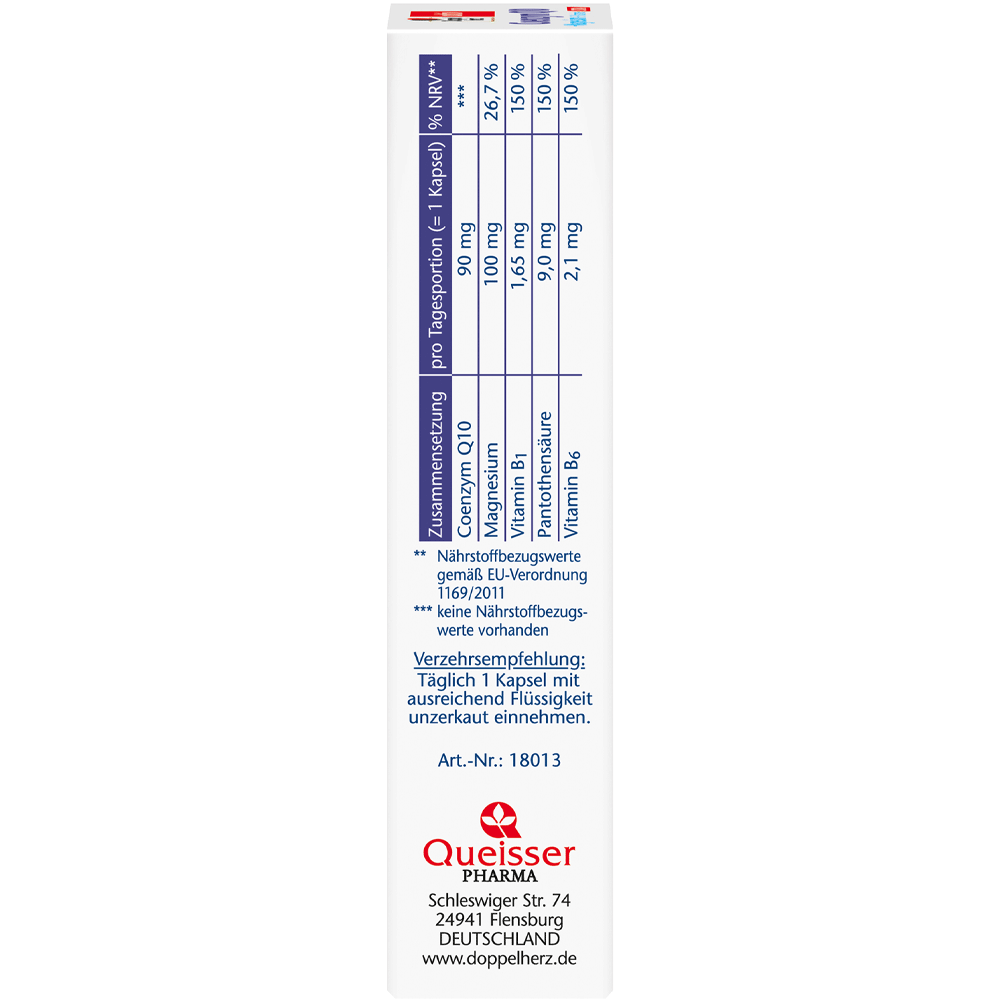 Bild: DOPPELHERZ Coenzym Q10 + Magnesium + B-Vitamine Extra 