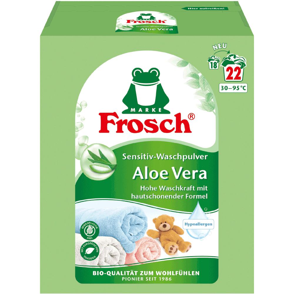 Bild: Frosch Waschpulver Sensitiv Aloe Vera 