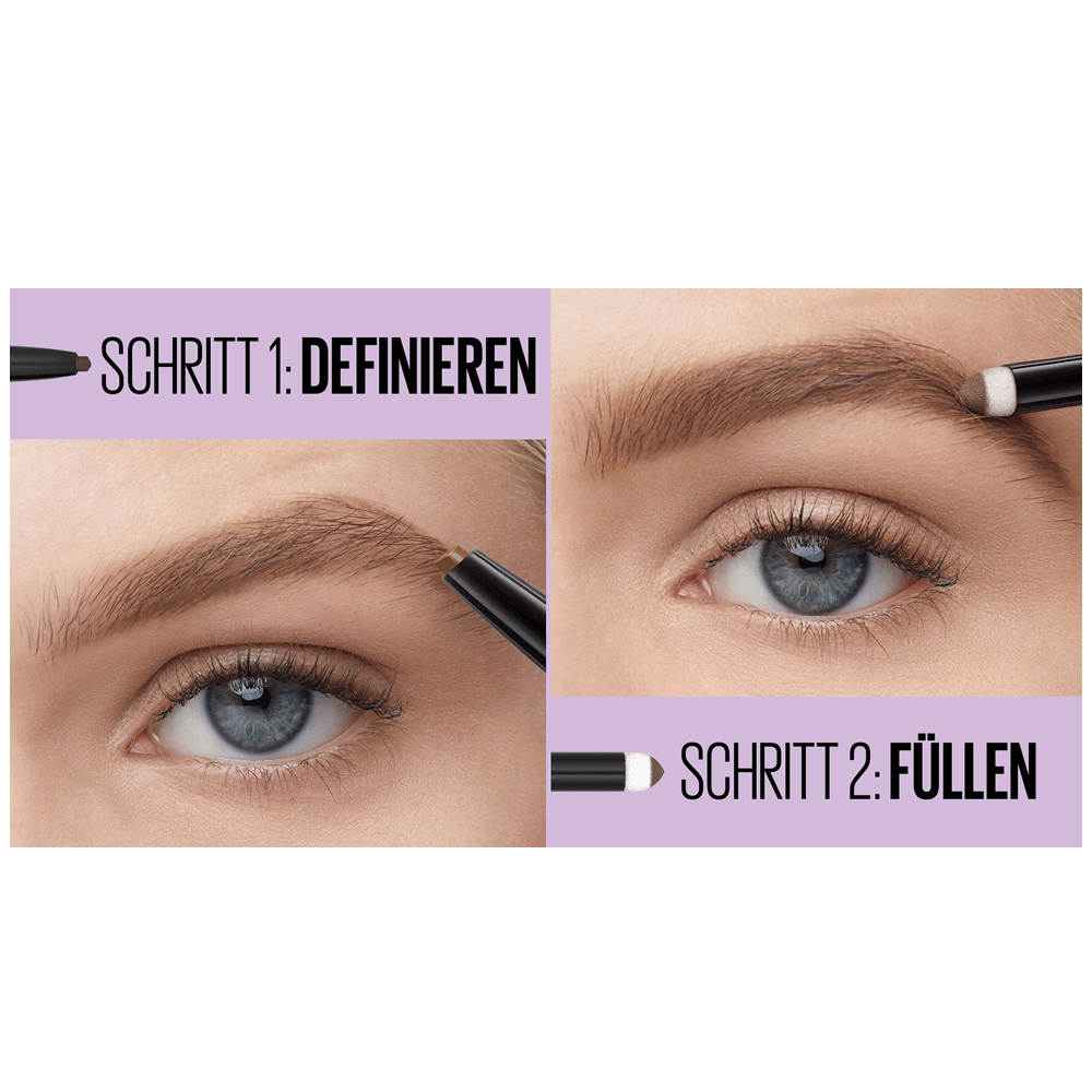 Bild: MAYBELLINE Express Brow Satin Duo Augenbrauenstift und -puder light blonde